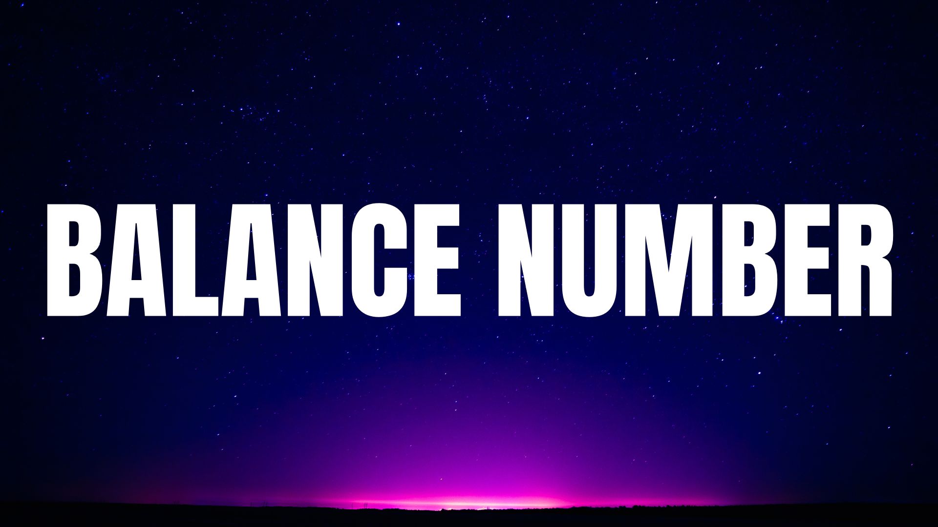 Balance Number