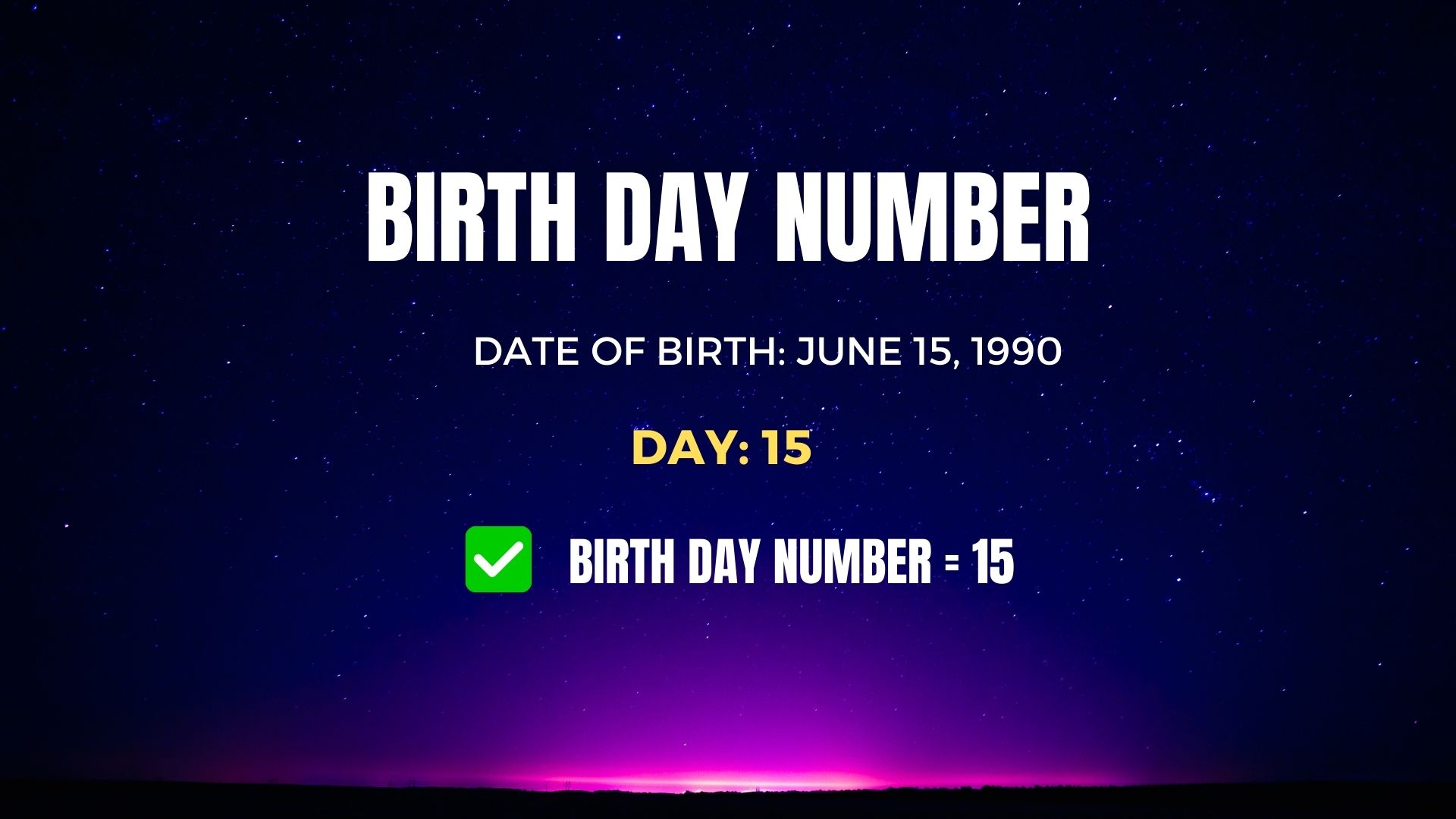 Birth Day Number