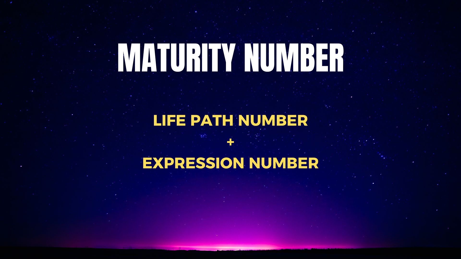 Maturity Number