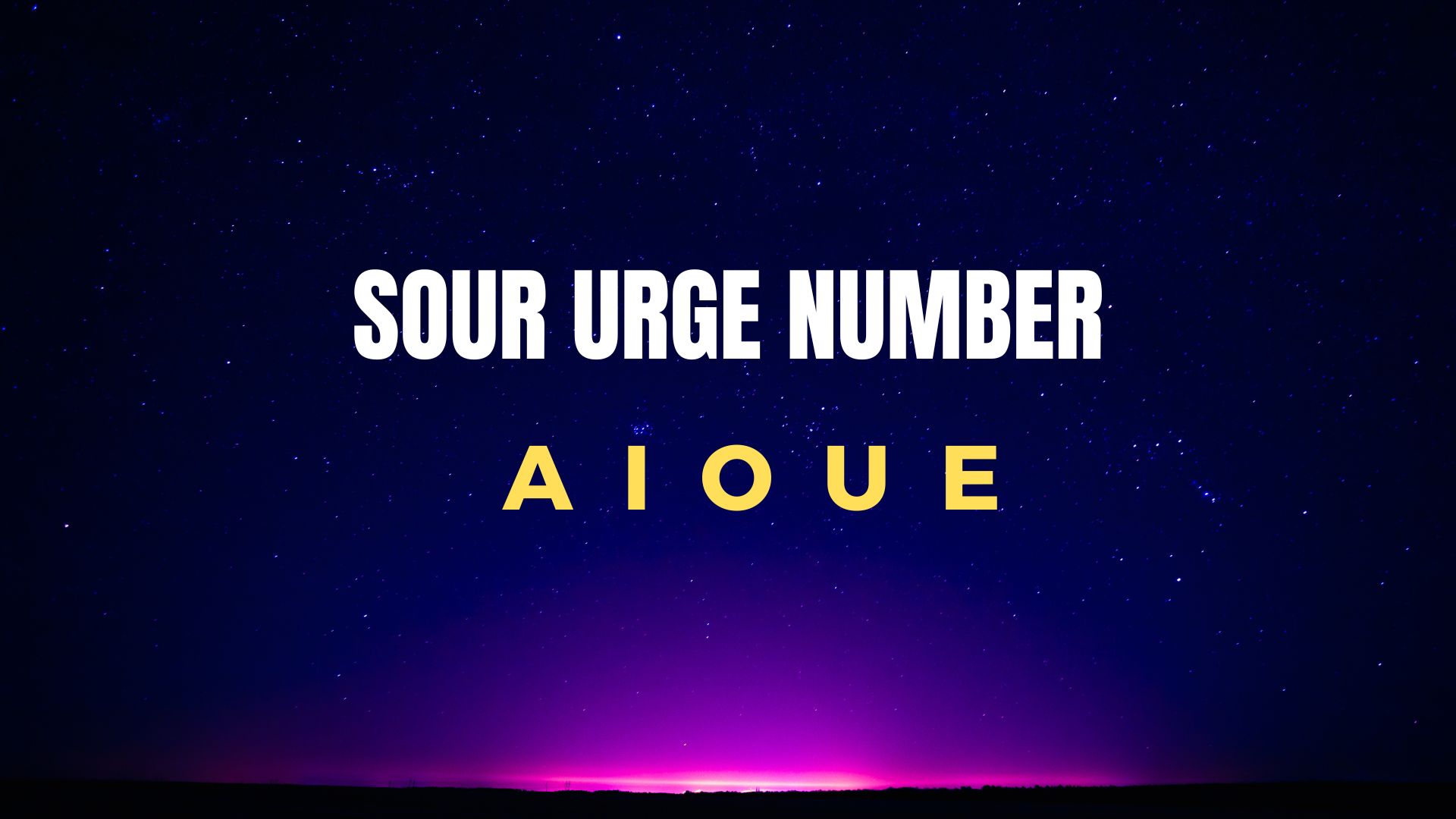 Sour Urge.